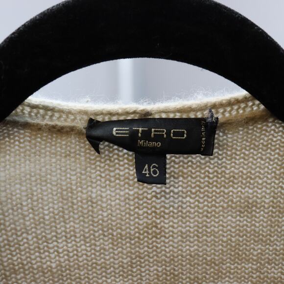 Etro Milano Metallic Knit Drape Cardigan Size 46 (US M/L) - Picture 3 of 3